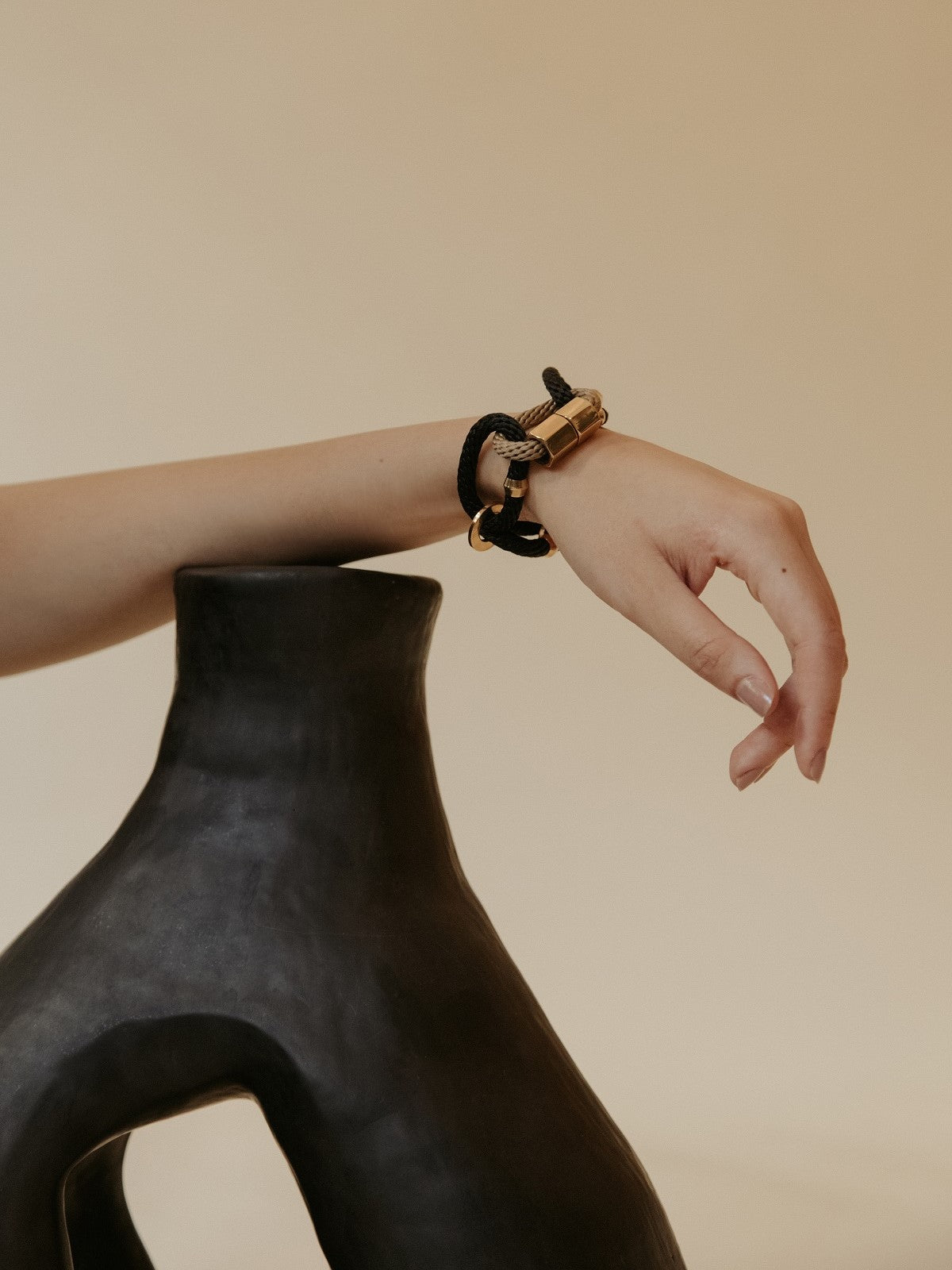 Black & Beige Circe Bracelet
