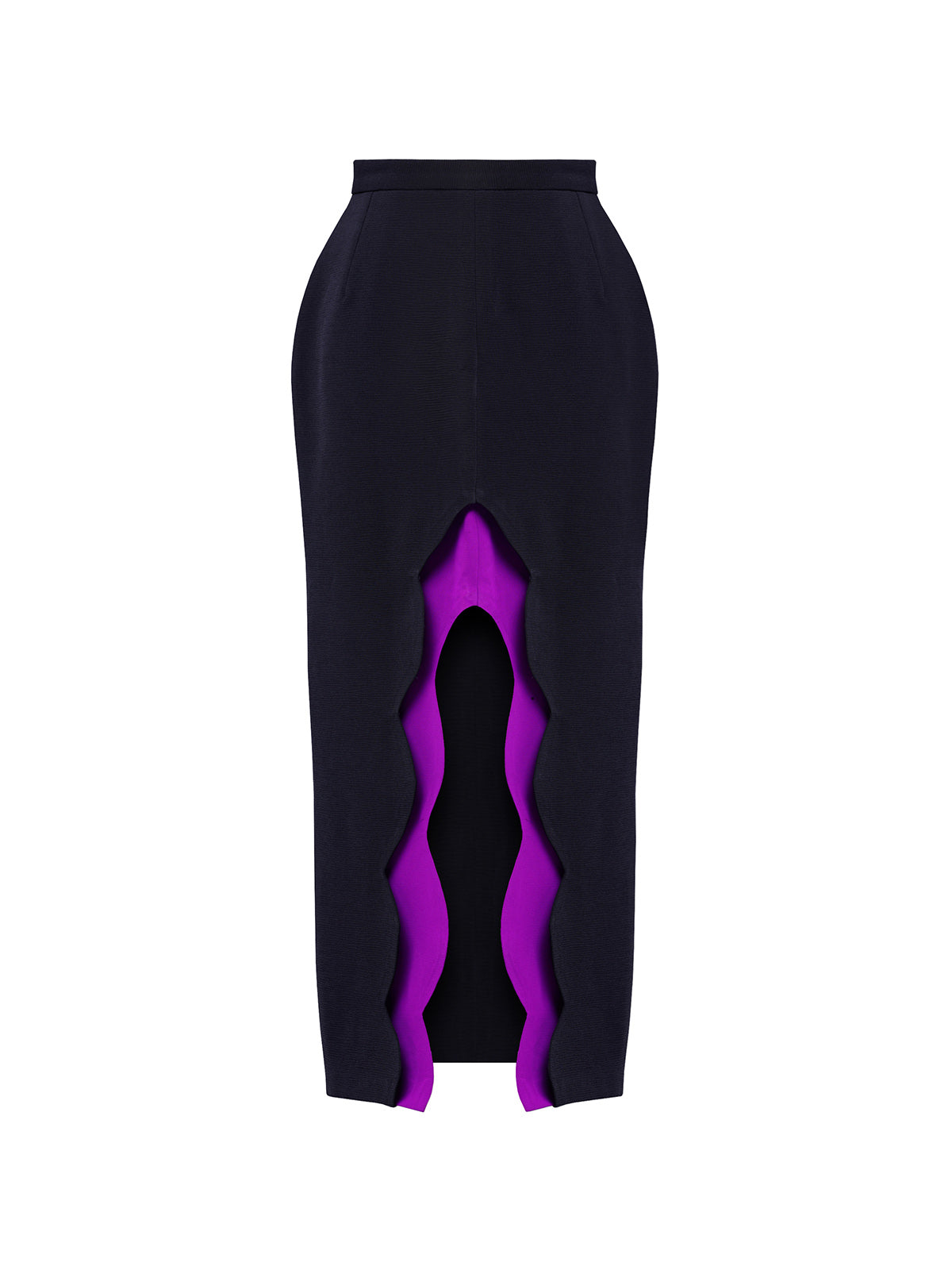 Smart Girl Scallop Slit Skirt