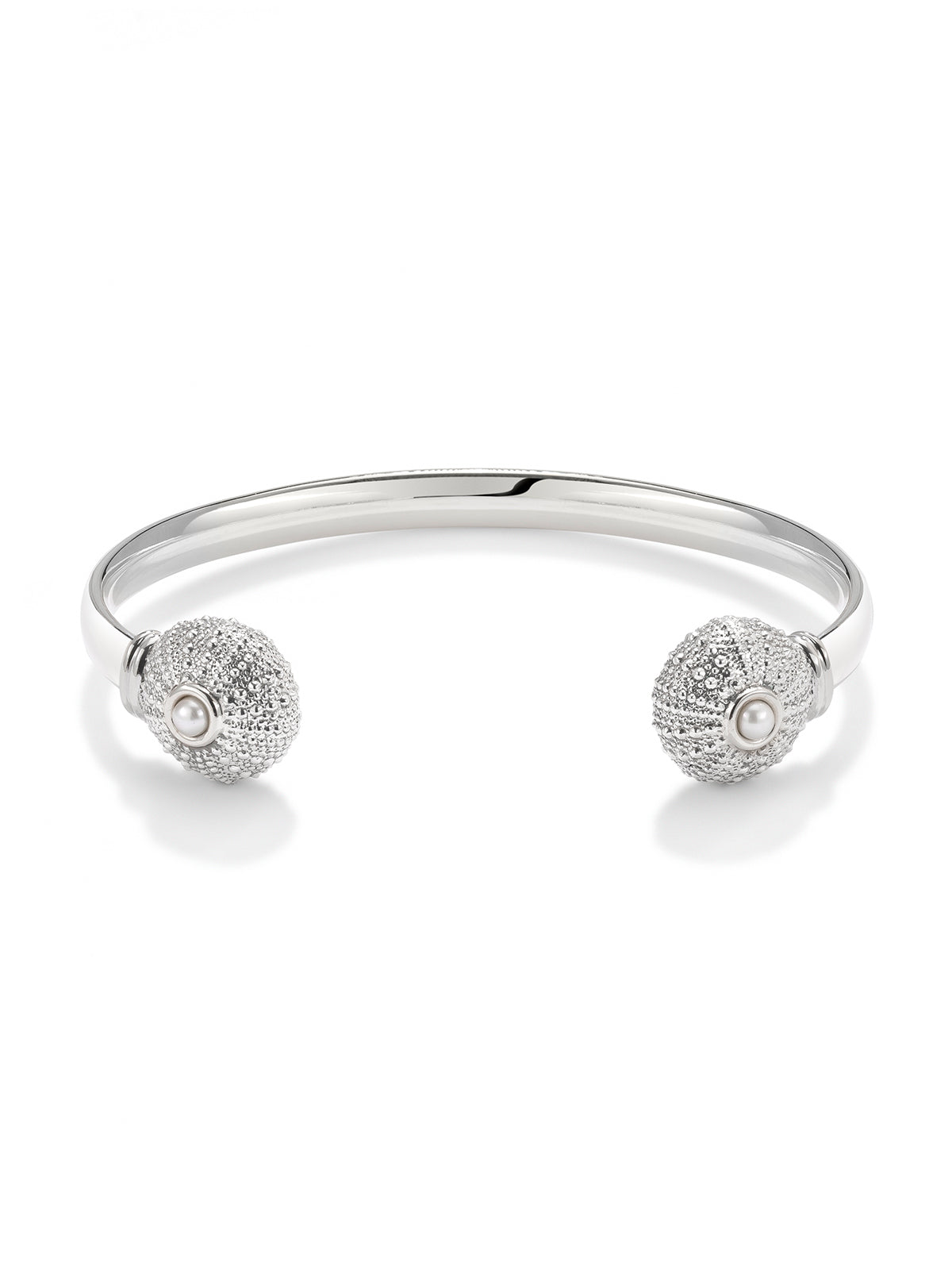 Sea Urchin Wire Cuff with Pearl