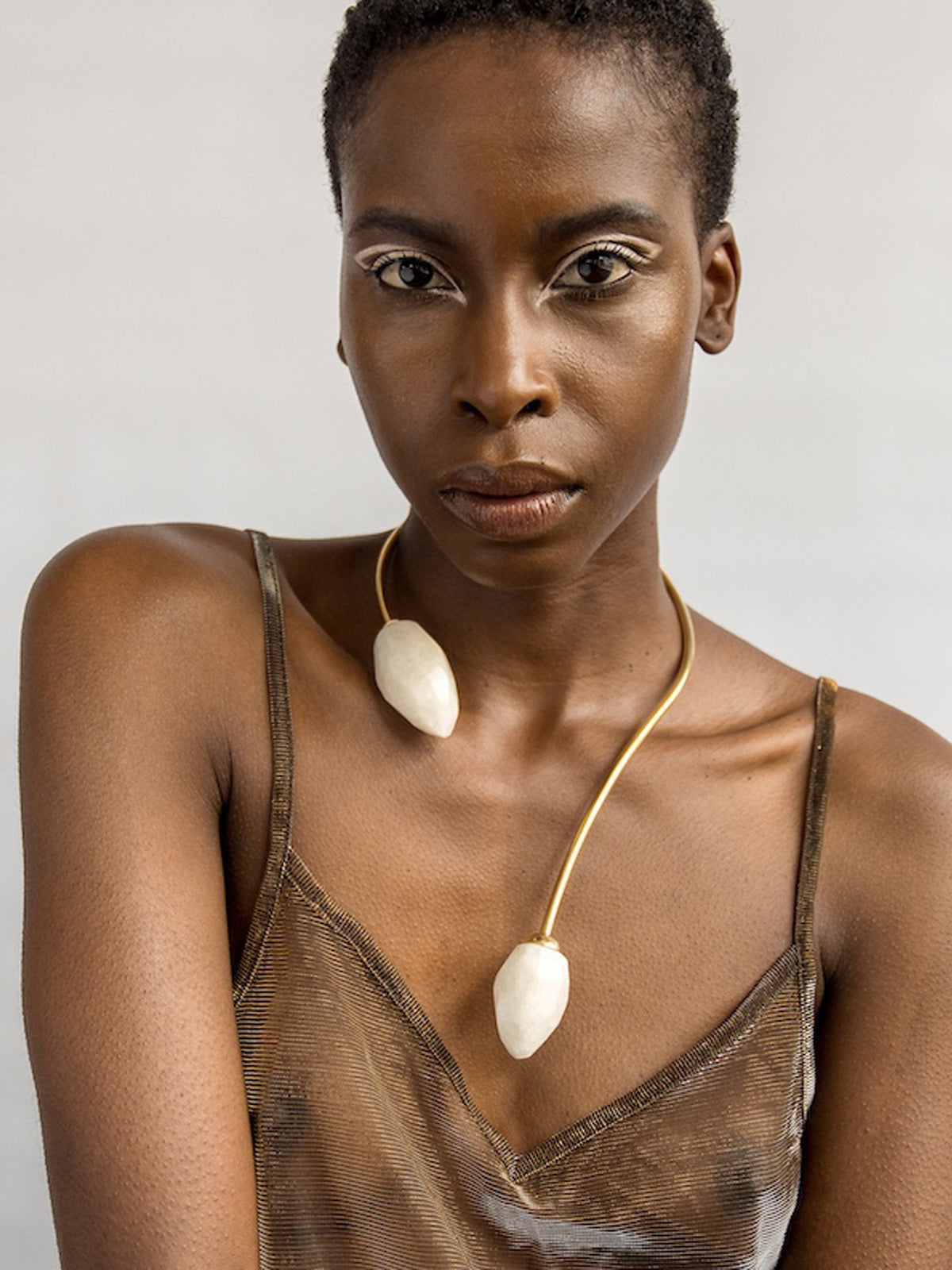Quartz Torque Necklace